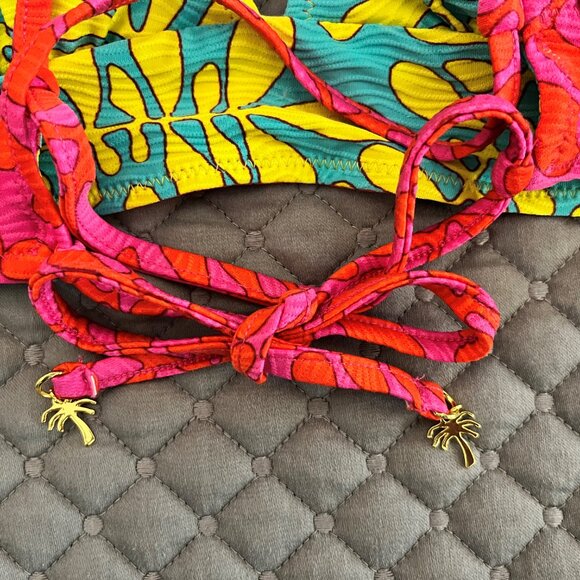 Slip da bagno reversibile a fiori Donna, Marrone | TWINSET Milano